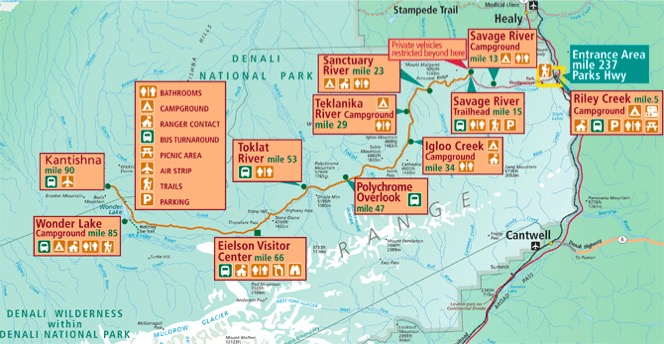 Denali National Park road map