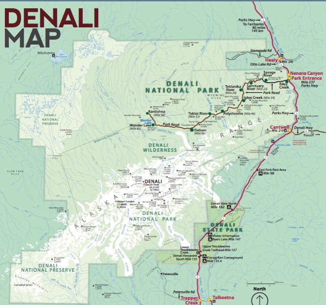 Denali National Park map